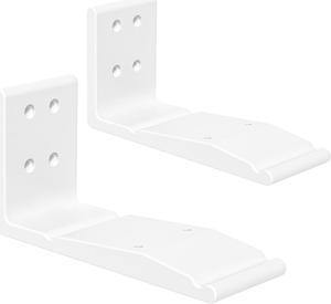 Heavy-Duty Metal Speaker Mount for Sonos Era 300 Wall Mount Bracket - Space Saving Speaker Wall Mount Shelf Compatible with Sonos Era 300 Mount for Better Sound, 2 Pack, White