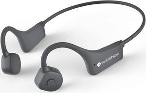YouthWhisper Bone Conduction Headphones - Bluetooth 5.2 Open Ear Headphones IP67 Waterproof Sport Earphones with Noise-Cancelling Mic - Wireless Bone Conducting Headset for Running Hiking Cycling