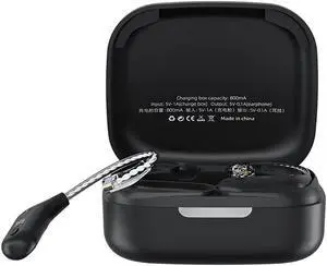 erjigo TWS + Earbuds Hook 2Pin Connector with Mic Support/30 Hours Playback,KZ-AZ09 HD Bluetooth5.2 Ear Hook Compatible with 0.75/0.78mm Pin Earphones/Headphones/Headsets for Sports (C Pin)