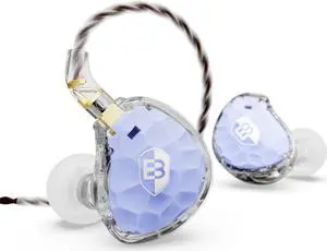 BASN ASONE 14.2mm Planar Diaphragm Driver in-Ear Monitors Earphone with Two Detachable MMCX Cables for Musicians Drummers Bass Players Singers (Blue)
