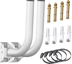 Wireless Bridge Mount Bracket - Universal Antenna Pole Mount Bracket, 11" Adjustable J Mount Mast Kit for Weather Station, TV, Yagi, Signal Booster, Outdoor WiFi Wireless Bridge, Access Point Mounting