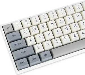 PBT keycaps 60 Percent Dye-Sub XDA 137 keycap Set for Cherry MX Gateron Kailh Switches Gaming Mechanical Keyboard (Stone)