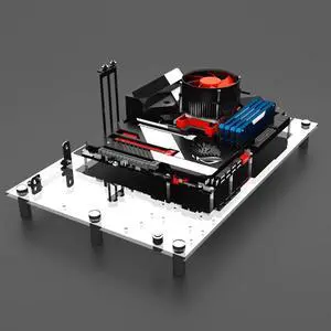 DIY Acrylic Open Frame PC Case for ATX, MATX, ITX Motherboards  Gaming & Test Bench Rack for PC Builds