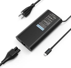 130W USB C Laptop Charger for Alienware X14 R2 R1 m17 R3 Dell Latitude 5550 5510 5400 7490 7420 5490 7640 9440 2-in-1 XPS 15 9530 9315 9440 9640 Mobile Workstation Power AC Adapter