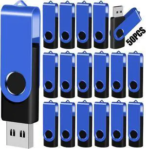EASTBULL 1GB USB Flash Drive Bulk Thumb Drives 50 Pack with Lanyards USB 2.0 Jump Drive 1 GB Memory Sticks Zip Drive Pen Drive for Storage and Backup Blue 50PCS 1GB