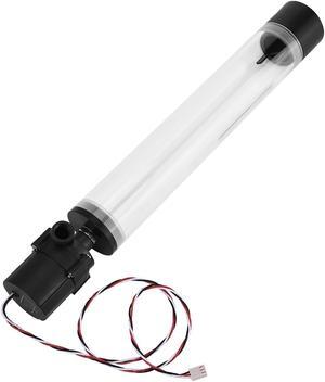 PC, G1/4 Acrylic Cylinder Computer Water, 12V 19W CPU Water Cooling Pump Radiator for Computer PC CPU Water Cooling (300mm)