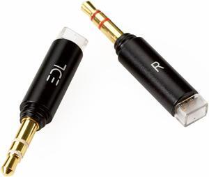 Easy Dock Lab Dual 3.5mm Adapter for Headphones, Sony, Hifiman, Beyerdynamic, Denon, etc, Hi-Res Over Ear Adapter (2pin Female concave to 3.5mm Male)