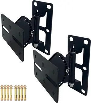 Howonder MY-22 Heavy Duty Speaker Wall Mount, Speaker Mount Wall,Speaker Wall Mount Bracket Design for Large Speakers ,Hold up to 100lbs,(2 Packs Black)