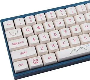 Hyekit PBT Keycaps 135 Keys Graffiti Keycaps Dye-Sublimation Cute Keycaps XDA Profile Custom Keycaps for Cherry Gateron MX Switches Mechanical Keyboards