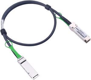 40G QSFP+ DAC Twinax Cable, 40GBASE-CR4 Passive Direct Attach Copper Cable, 0.5m (1.64ft), for Cisco QSFP-H40G-CU50CM, Meraki MA-CBL-40G-50CM, Intel XLDACBL05, Mikrotik, Netgear, TP-Link, D-Link