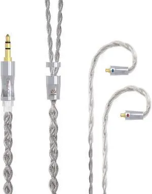 keephifi MMCX 3.5MM KBEAR[Chord] Upgraded Earphone Cable,Braided Cable with 6N Graphene in 49 Strands,IEM Cable for TIN Audio T2 T3 UE900s SE215 SE425 BGVP Earphones(mmcx,3.5mm)