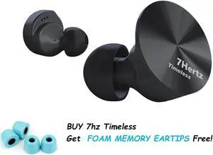 Linsoul 7HZ Timeless Planar HiFi in-Ear Earphone TIN HiFi Memory Foam Eartips, 3 Pairs