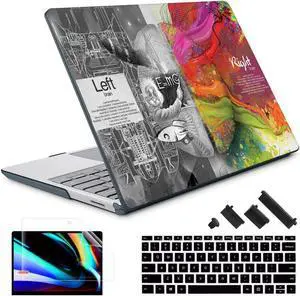 May Chen Compatible with Microsoft Surface Laptop Go 3 Go 2 Go 1 12.4 Inch Model 1943 2013 (2023 2022 2020 Release), Plastic Hard Shell Case with Screen Protector + Keyboard Cover + Dust Plug, Brain