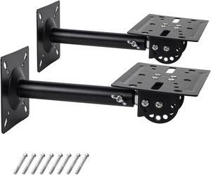 Nbguigdstr Heavy Duty Speaker Mounts Support up to 80lb | Speaker Wall, Ceiling, or Shelf Mount | Speaker Wall Mount Brackets Holders and Stand Mount | Adjustable Swivel & Tilt (2 Packs,Black)