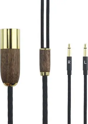 NewFantasia 4-pin XLR Balanced Cable 7N OCC Copper Single Crystal Silver Plated Cord Compatible with Meze 99 Classics, Compatible with Meze 99 Neo Headphone Walnut Wood Shell