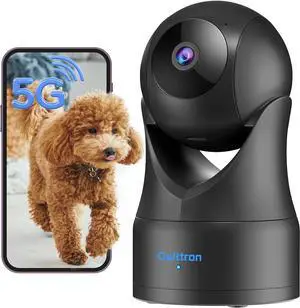 owltron Indoor Security Camera 5MP, 360 Camera for Home Security with Motion Detection, 2.4G/5GHz WiFi Camera with Night Vision & 2-Way Audio, Compatible with Onvif/NVR/Alexa