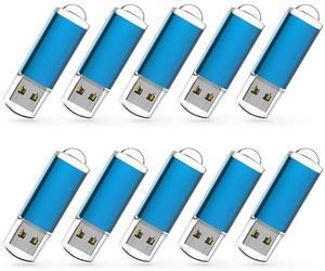 RAOYI 10 Pack 4GB USB Flash Drive USB 2.0 Memory Stick Bulk Thumb Drive Pen Drive Jump Drive-Blue