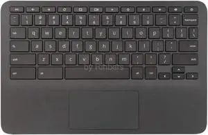 Rinbers Laptop Palmrest Upper Case Top Cover with US English Keyboard Touchpad Assembly Replacement for HP Chromebook 11 11A G6 EE L92224-001 L52192-001