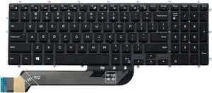 No Frame US Keyboard for Dell Inspiron 3579 3583 3779 5565 5567 5570 5575 5587 7566 7567 7577 7588 5765 5767 5770 5775 7773 7778 7779 Laptop (White Backlight)