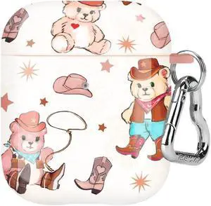 Velvet Caviar compatible with AirPods Case 2nd and 1st Generation - Cute Protective Hard Cover for Women - Cowboy Teddy Bear