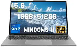 2025 Latest 15.6" Laptop Compatible with Windows 11, i7-6500U Processor, 16GB RAM, 512GB SSD, 1080p FHD Display, Backlit Keyboard, WiFi5, Bluetooth5, Fingerprint, Webcam, Mini-HDMI, TF Card Slot, Grey 2025 Latest 15.6" Laptop Compatible with Windows 11, i7-6500U Processor, 16GB RAM, 512GB SSD, 1080p FHD Display, Backlit Keyboard, WiFi5, Bluetooth5, Fingerprint, Webcam, Mini-HDMI, TF Card Slot, Grey