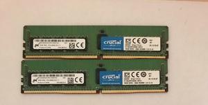 Crucial CT16G4RFS4266/MTA18ASF2G72PZ-2G6 16GB 1RX4 DDR4 2666 ECC Registered RDIMM PC4-21300