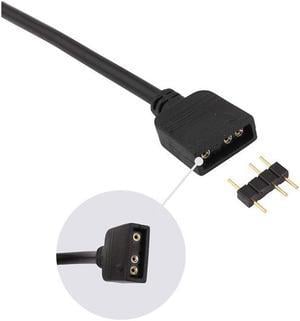 Enlabs 2 Pack 5V 3-Pin RGB 3-Way Female to x Female RBW LED Strip Splitter Cable,3 Port AURA RGB Lighting Hub w/ Gender Changer Adapter - 1 Foot