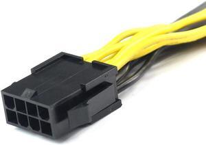 EnLabs PCIE6PSPL8P15CM PCIe Power Splitter Cable, GPU 6 Pin to Dual 8Pin Power Adapter PCI Express 6-pin to 2 x 8pin Ethereum Mining Video Card to PSU Power Cord - 6 Inches