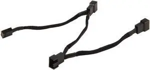 Silverstone All Black Sleeved 1-3 PWM Fan Splitter Cable 100 mm (CPF02)