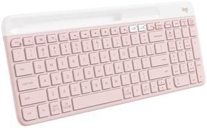 Logitech K585 Multi-Device Slim Wireless Keyboard, Built-in Cradle for Device; for Laptop, Tablet, Desktop, Smartphone, Win/Mac, Bluetooth/Receiver, Compact, Easy Switch, 24 Month Battery - Graphite