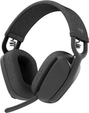 Logitech Zone Vibe 100 Lightweight Wireless Over Ear Headphones with Noise Canceling Microphone, Advanced Multipoint Bluetooth Headset, Works with Teams, Google Meet, Zoom, Mac/PC - Graphite