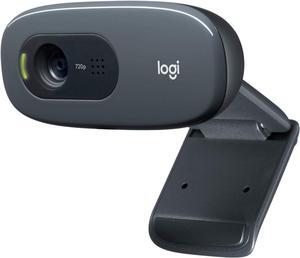 Logitech C270 HD Webcam, 720p, Widescreen HD Video Calling,Light Correction, Noise-Reducing Mic, For Skype, FaceTime, Hangouts, WebEx, PC/Mac/Laptop/Macbook/Tablet - Black