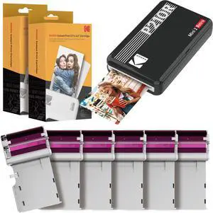 Kodak Mini 2 Retro Portable Instant Photo Printer,Wireless Connection, Compatible with iOS, Android & Bluetooth, Real Photo(2.1x3.4”), 4Pass Technology & Lamination Process, Premium Quality +60 Sheets