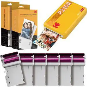 Kodak Mini 2 Retro Portable Instant Photo Printer,Wireless Connection, Compatible with iOS, Android & Bluetooth, Real Photo(2.1x3.4”), 4Pass Technology & Lamination Process, Premium Quality +60 Sheets