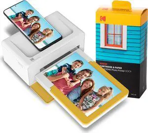 Kodak Dock Plus Instant Photo Printer – Updated Bluetooth Portable Photo Printer Full Color Printing – Mobile App Compatible with iOS and Android – Convenient and Practical + 80 sheets
