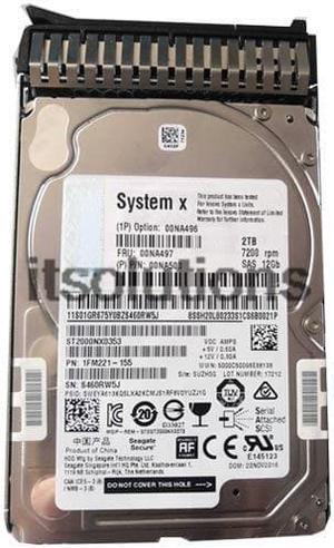 For IBM Lenovo 00NA496 00NA497 2T SAS 12GB 2.5 X3650M5 X3850X6 HDD