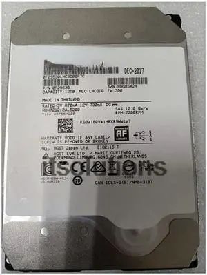For Lenovo 12T 12TB SAS HUH721212AL5200 PN SHD7A23050 12G HDD