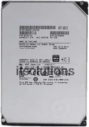 For HGST/Hitachi 8T 12Gb enterprise 128M server SAS helium hard disk HUH728080AL4200
