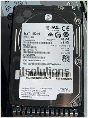 For /server hard drive 600GB 2.5 10K SAS 02311HAP 02312RBW