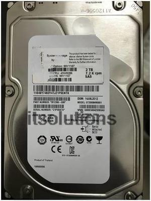 For IBM XIV hard drive 2TB 3.5 SAS 45W8286 45W8285 99Y1167