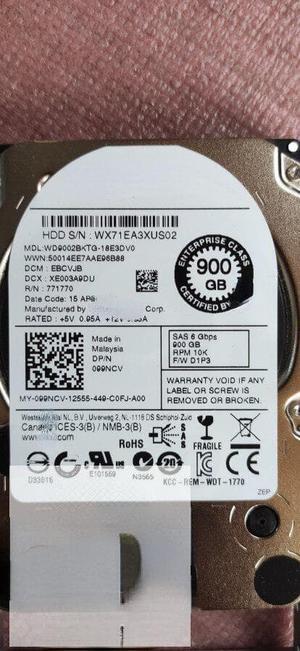 For DELLWD9002BKTG 900G 10K SAS 2.5 inch 6GB 99NCV 099NCV hard drive