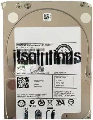 For DELL ST1200MM0007 1.2 T SAS 10 k 2.5 inch server hard drive0RMCP3