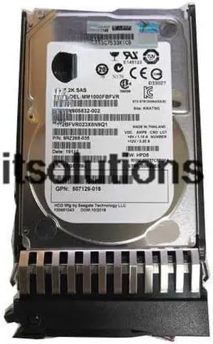 For HP 606020-001 653954-001 1T 2.5 7.2K SAS G6 G7 server hard drive