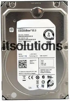 For DELL 0RWV72 ST3000NM0033 3TB SATA 7.2K Server Enterprise Hard Drive