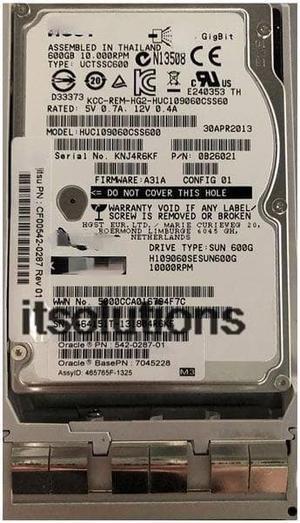 For SUN 600GB 10K 2.5 SAS 7045228 7066759 542-0274hard disk