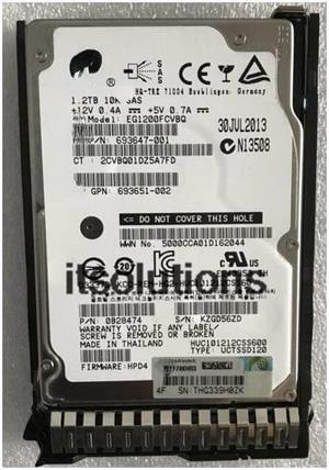 For HP 697574-B21 1.2TB 6G SAS 2.5 10K 697631-001 hard disk