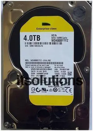 For WD/Western Digital WD4000FYYZ inspur RE4 4T 7200 rpm 64M SATA3 enterprise hard drive