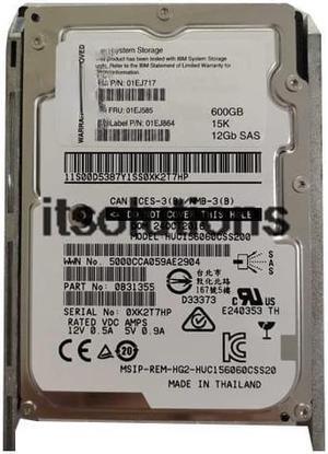 For IBM 01DE349 V3700 V2 01EJ585 01EJ577 01EJ717 600GB 2.5 15K
