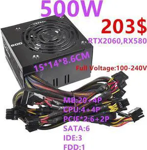 For EVGA Brand Non Module 80PLUS EU RTX2080 RX5700 Game Mute Host Switching Power Supply 700W 600W 500W
