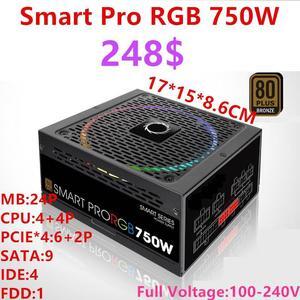 For Thermaltake(Tt) Brand 80plus Bronze ATX Desktop Game Power Supply 850W Power Supply Smart Pro RGB 850W